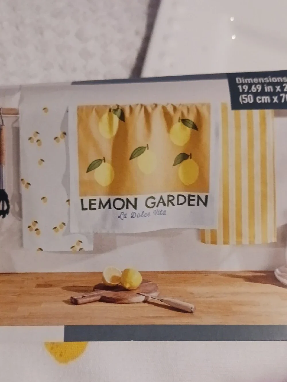 Lemon Garden Yellow Striped Kitchen Dish Towels Assorted Set Of 3 🍋⚜️🍋⚜️🍋⚜️